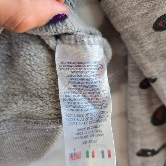 Champion Hoodie Boys Grey Size L - Picture 9 of 10